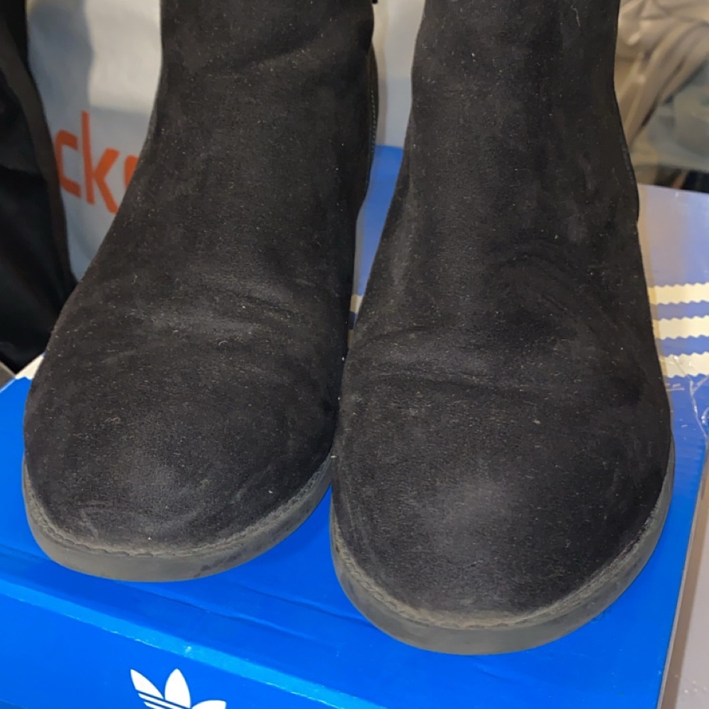 Women's Black Faux Suede Boots